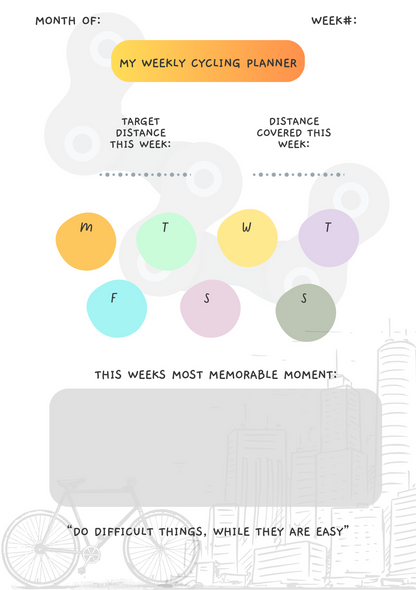 Cycling Planner ( Weekly)